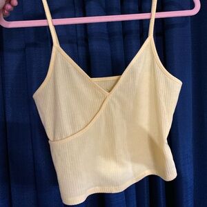 Pacsun yellow spaghetti crop top